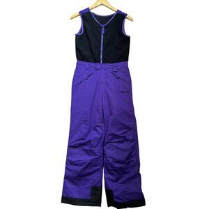 Arctix Kids Limitless Fleece Top Bib Overalls Size Medium Purple Black Zipper